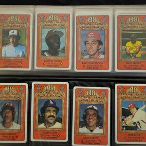 1981 Perma-Graphics All-Star Credit Cards Baseball Card Set